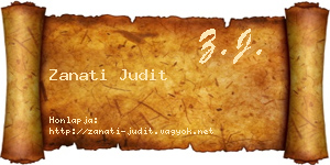 Zanati Judit névjegykártya